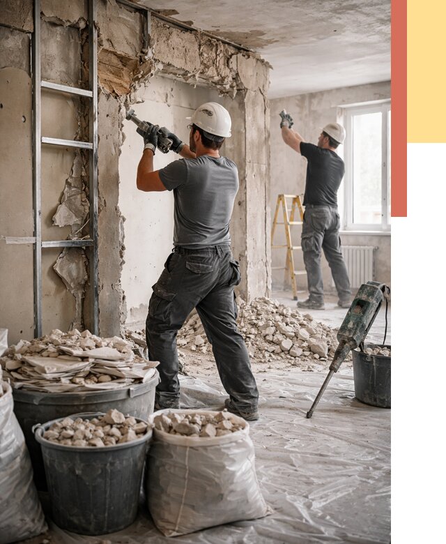 Демонтажные работы в Шахтах от 2930 руб. — услуги и цена под ключ | ОТДЕЛОЧНИК-Шхт