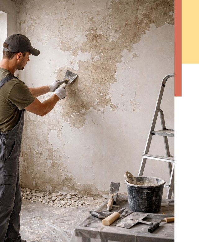 Снятие старой шпаклевки в Шахтах от 2008 руб. — быстро и недорого | ОТДЕЛОЧНИК-Шхт