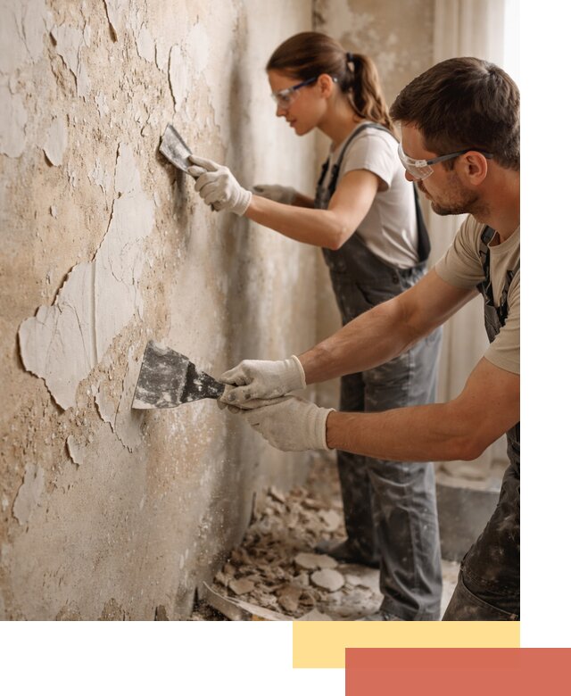 Снятие старой шпаклевки и подготовка поверхностей в Шахтах