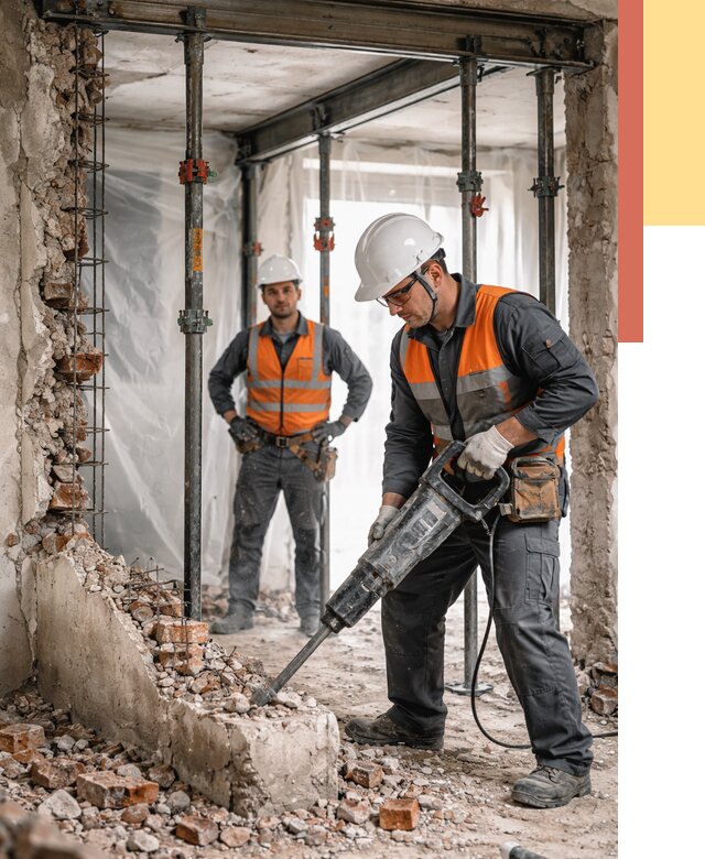 Снос несущих стен в Шахтах от 11124 руб. — демонтаж несущей стены под ключ | ОТДЕЛОЧНИК-Шхт