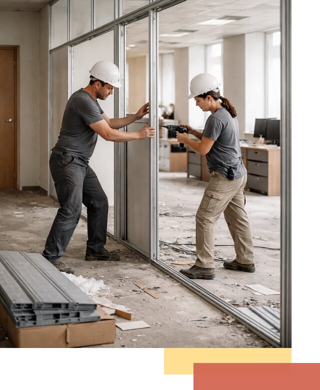 Демонтаж алюминиевых перегородок в Шахтах быстро и аккуратно