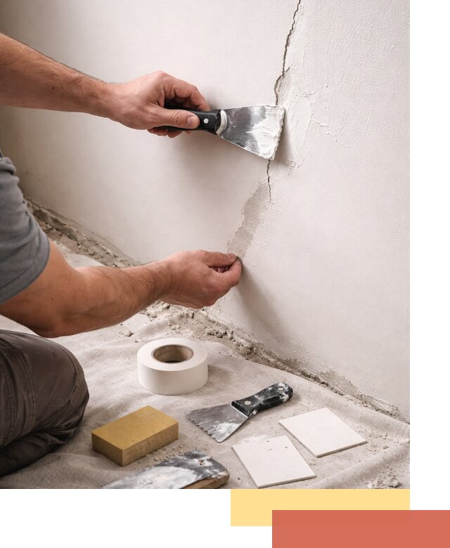 Заделка трещин и сколов в стенах и потолках в Шахтах