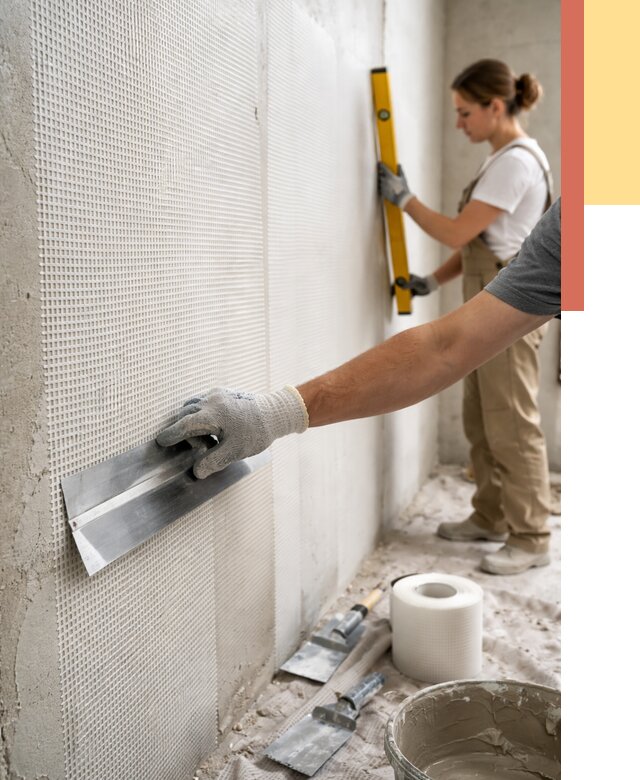 Армирование стен стеклосеткой в Шахтах от 3473 руб. под ключ | ОТДЕЛОЧНИК-Шхт