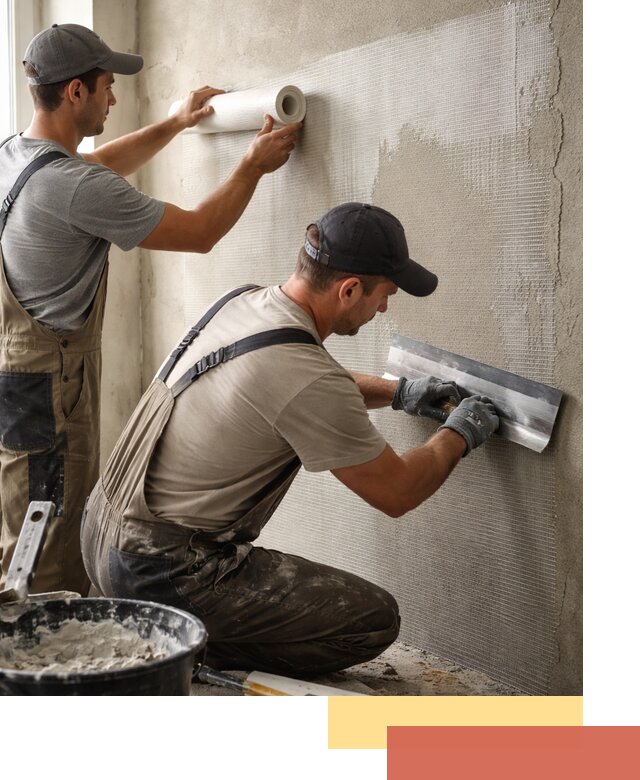 Армирование стен стеклосеткой в Шахтах для прочной отделки