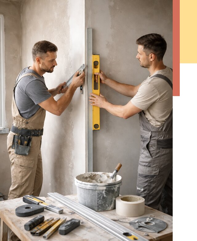 Выведение углов стен в Шахтах от 2008 руб. быстро и недорого | ОТДЕЛОЧНИК-Шхт