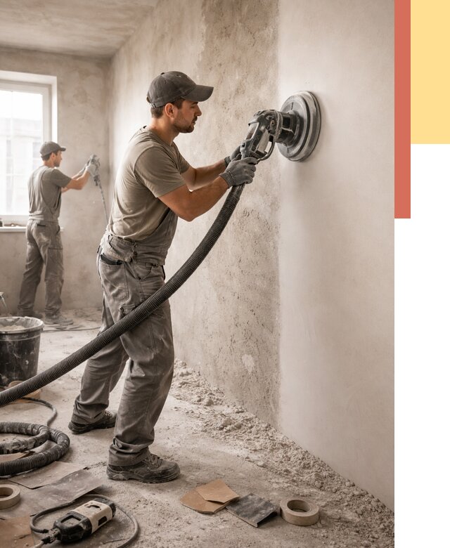 Шлифовка стен в Шахтах от 1302 руб/м2 — быстро и недорого | ОТДЕЛОЧНИК-Шхт