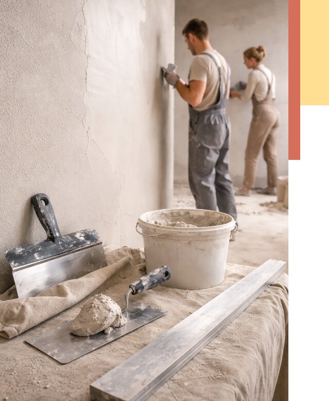 Штукатурка стен гипсовая в Шахтах от 4884 руб/м2 — быстро и недорого | ОТДЕЛОЧНИК-Шхт