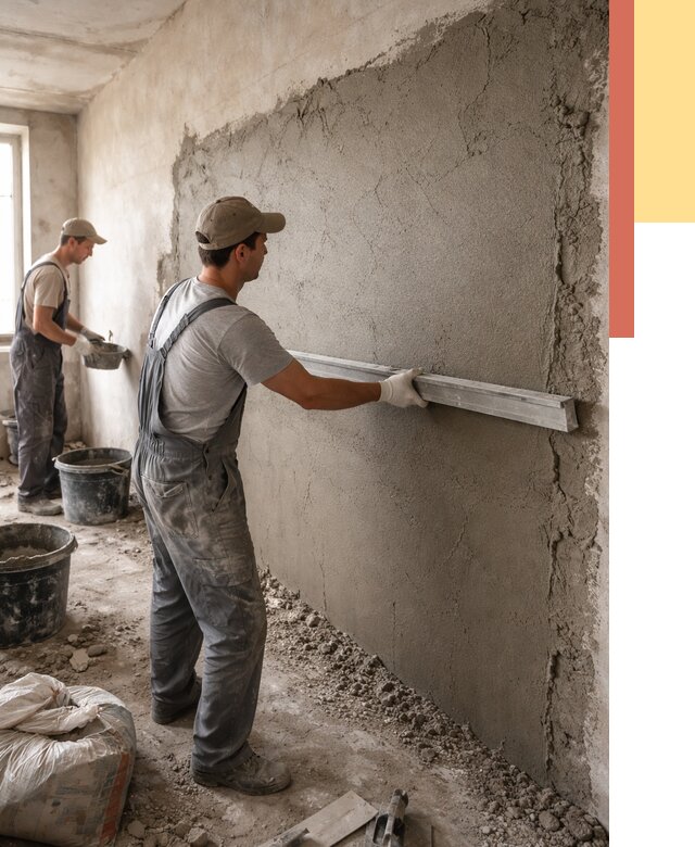 Цементная штукатурка стен в Шахтах от 4884 руб/м2 — быстро и недорого | ОТДЕЛОЧНИК-Шхт