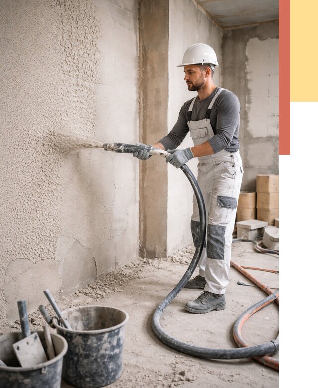 Машинная штукатурка стен в Шахтах под ключ от 7054 руб./м2 | ОТДЕЛОЧНИК-Шхт