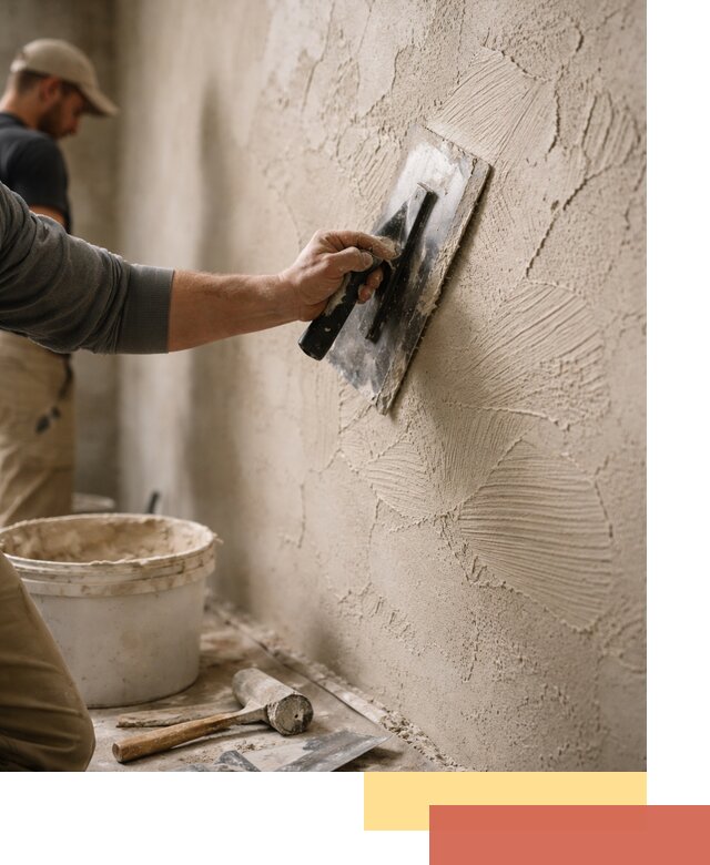 Фактурная штукатурка стен в Шахтах — монтаж, отделка, реставрация