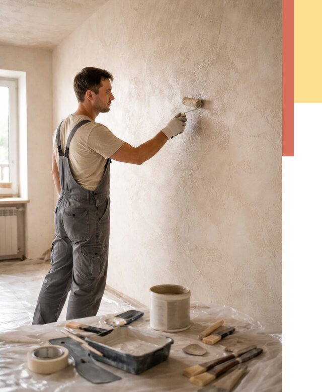 Нанесение лессирующей краски по декоративке в Шахтах от 1899 руб. | ОТДЕЛОЧНИК-Шхт