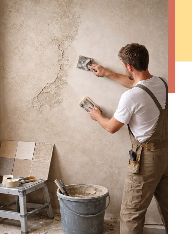 Ремонт декоративной штукатурки в Шахтах от 4884 руб. под ключ | ОТДЕЛОЧНИК-Шхт