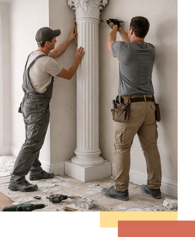 Установка декоративных колонн в Шахтах под ключ