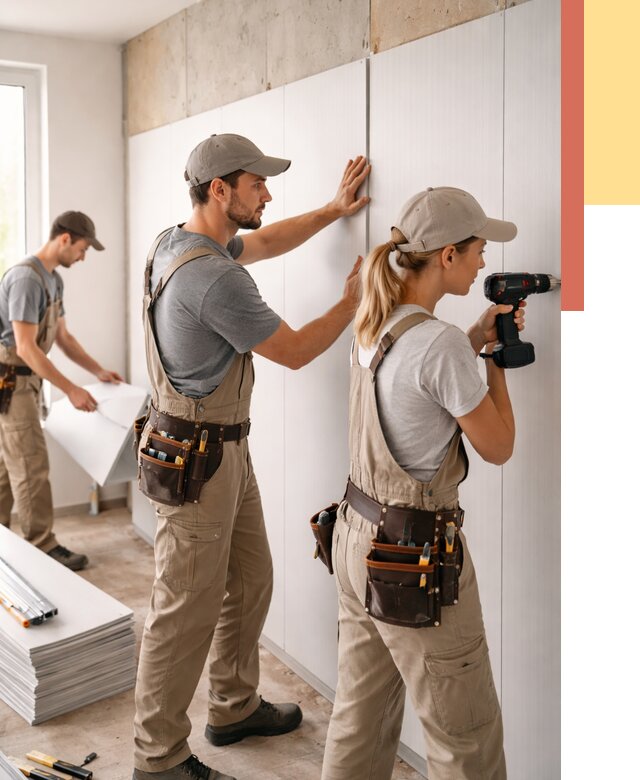 Монтаж ПВХ панелей на стены в Шахтах от 488 руб/м2 — быстро и недорого | ОТДЕЛОЧНИК-Шхт