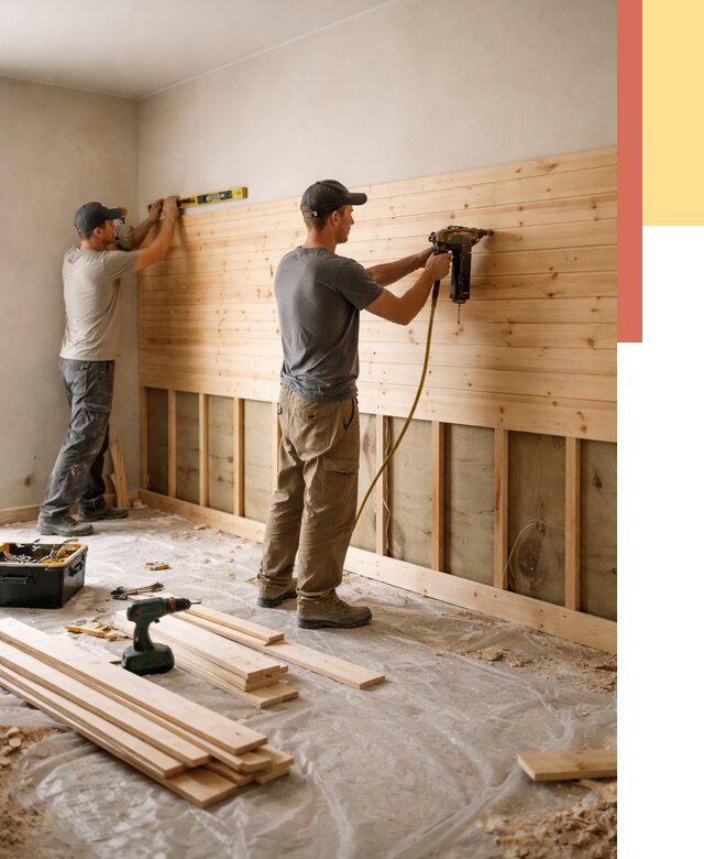 Монтаж деревянной вагонки на стены в Шахтах от 8140 руб. | Услуги монтажа вагонки | ОТДЕЛОЧНИК-Шхт