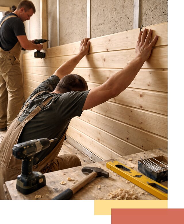 Монтаж деревянной вагонки на стены в Шахтах быстро и качественно