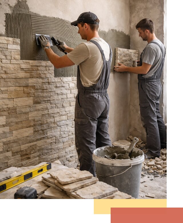 Монтаж искусственного камня в Шахтах — облицовка стен и фасадов