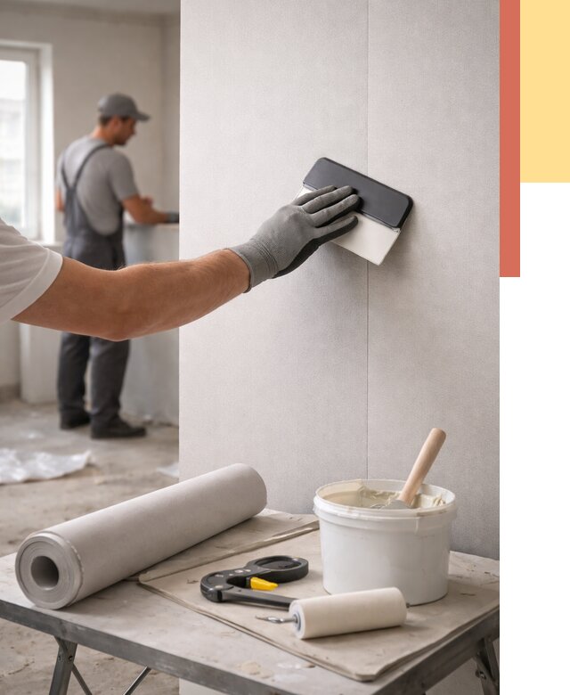 Поклейка обоев под покраску в Шахтах от 3799 руб. за м2 | ОТДЕЛОЧНИК-Шхт