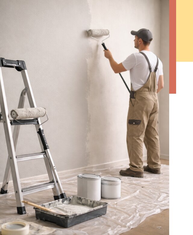 Покраска стен латексной краской в Шахтах от 4884 руб. за м2 | ОТДЕЛОЧНИК-Шхт