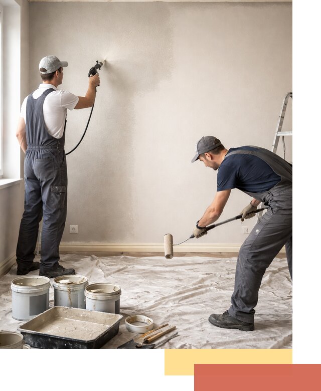 Покраска стен моющейся краской и защита поверхностей в Шахтах