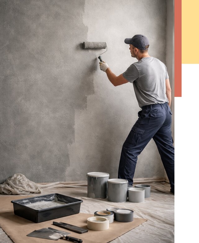 Покраска стен под бетон в Шахтах от 705 руб. за м2 — быстро и недорого | ОТДЕЛОЧНИК-Шхт