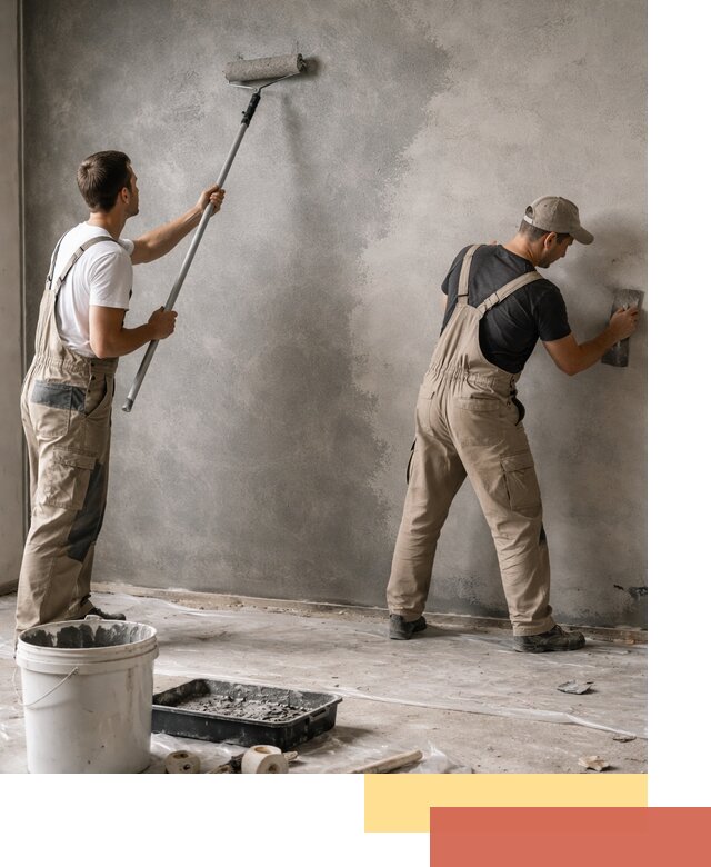 Покраска стен под бетон в Шахтах профессионально и недорого