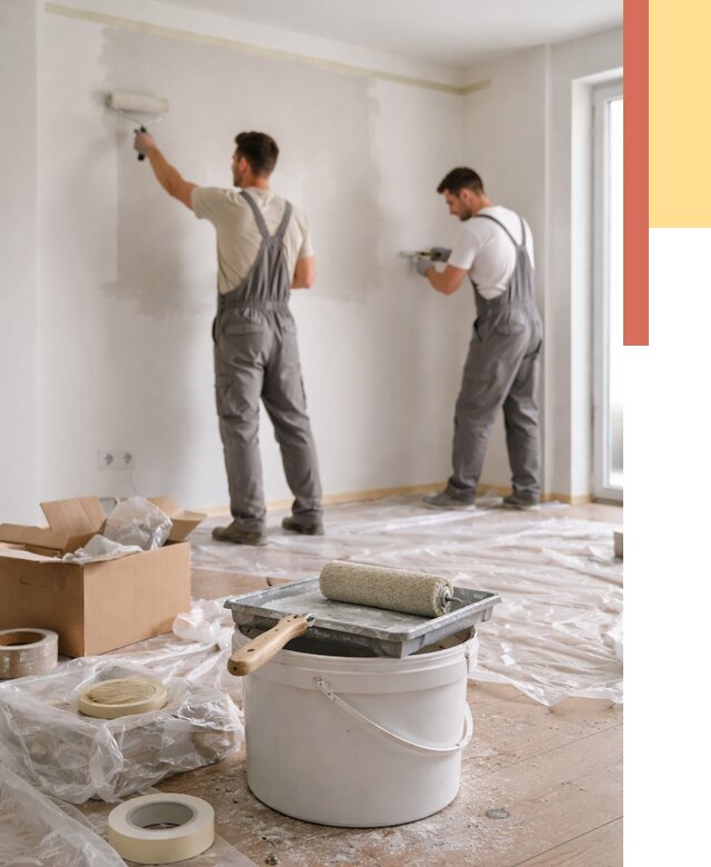 Покраска стен в квартире в Шахтах от 2713 руб/м2 — быстро и недорого | ОТДЕЛОЧНИК-Шхт