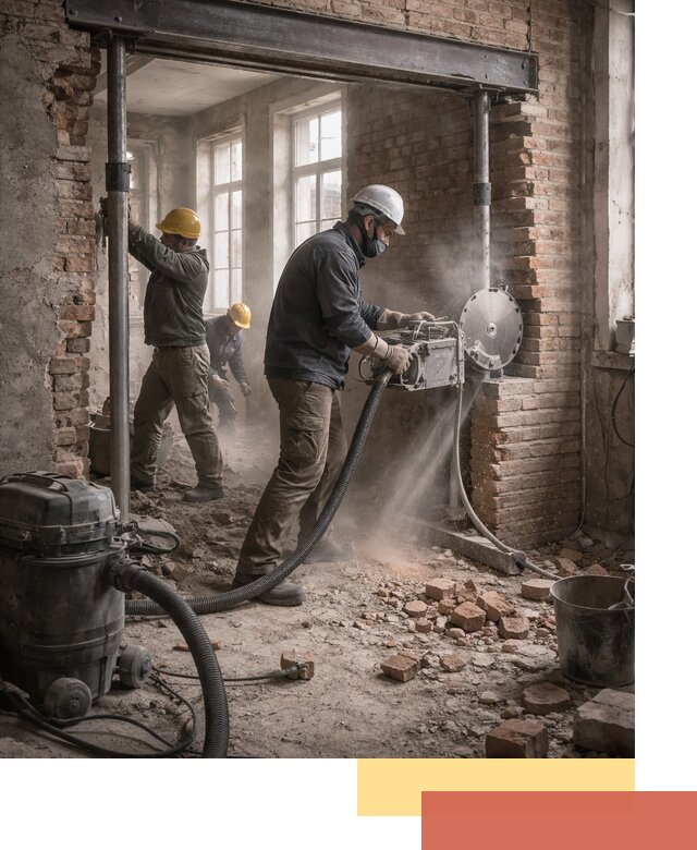 Прорезка проема в стене под дверной или оконный проем в Шахтах