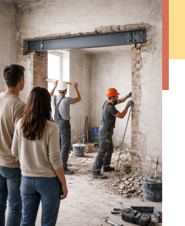 Усиление проема в стене в Шахтах от 10310 руб. — усиление дверного проема металлоконструкцией | ОТДЕЛОЧНИК-Шхт