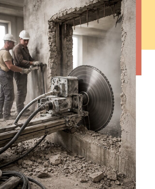 Алмазная резка проемов в Шахтах от 4884 руб. быстро и недорого | ОТДЕЛОЧНИК-Шхт