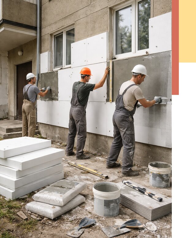 Утепление стен пенопластом в Шахтах от 1899 руб. — недорого и под ключ | ОТДЕЛОЧНИК-Шхт