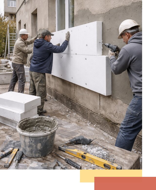 Утепление наружных стен пенопластом в Шахтах