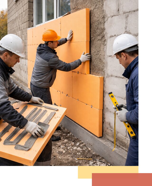 Утепление фасада пеноплексом под ключ в Шахтах