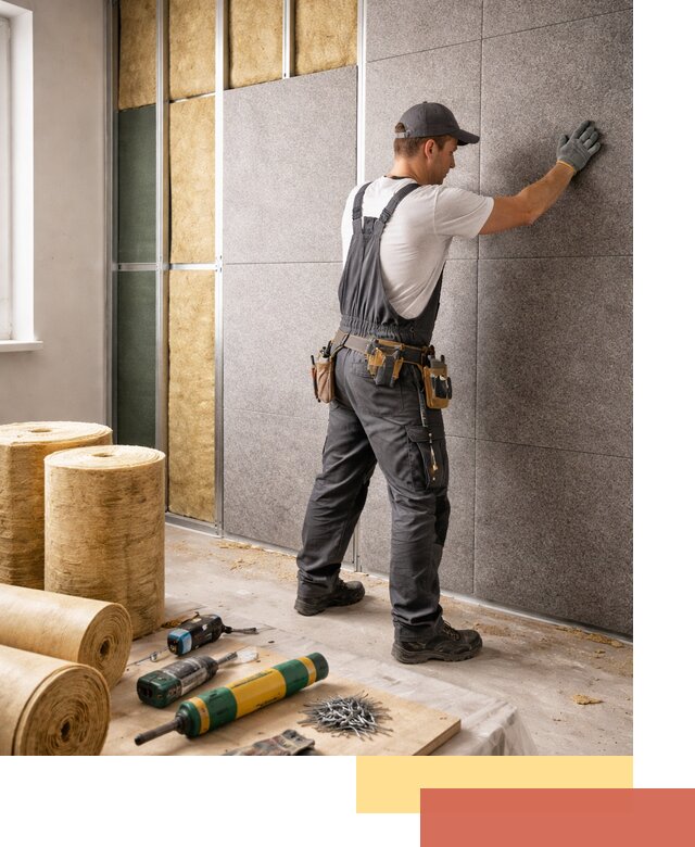 Профессиональная шумоизоляция стен в Шахтах для квартиры и офиса