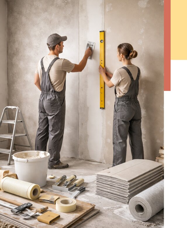 Отделка стен в Шахтах от 1628 руб/м² — недорого, быстро, под ключ | ОТДЕЛОЧНИК-Шхт