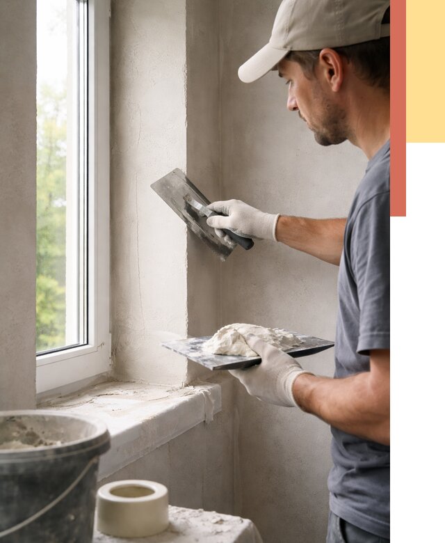 Штукатурка откосов в Шахтах от 4884 руб/м² — услуги и выравнивание под ключ | ОТДЕЛОЧНИК-Шхт