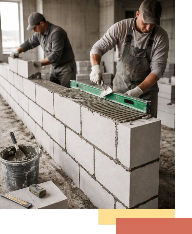 Кладка перегородок из газобетона в Шахтах быстро и качественно