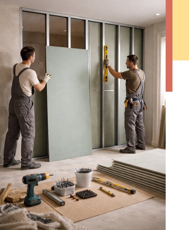 Перегородка из влагостойкого гипсокартона в Шахтах от 5209 руб. — монтаж под ключ | ОТДЕЛОЧНИК-Шхт