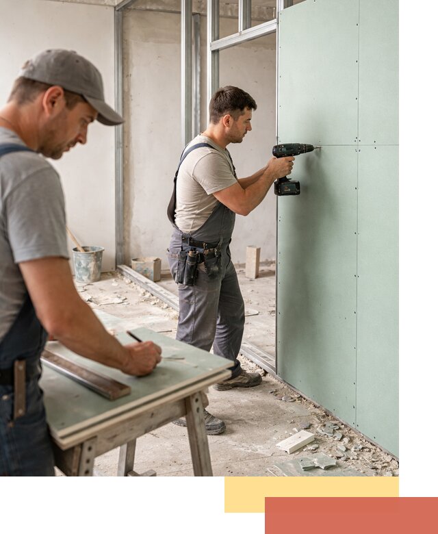 Перегородки из влагостойкого гипсокартона под ключ в Шахтах