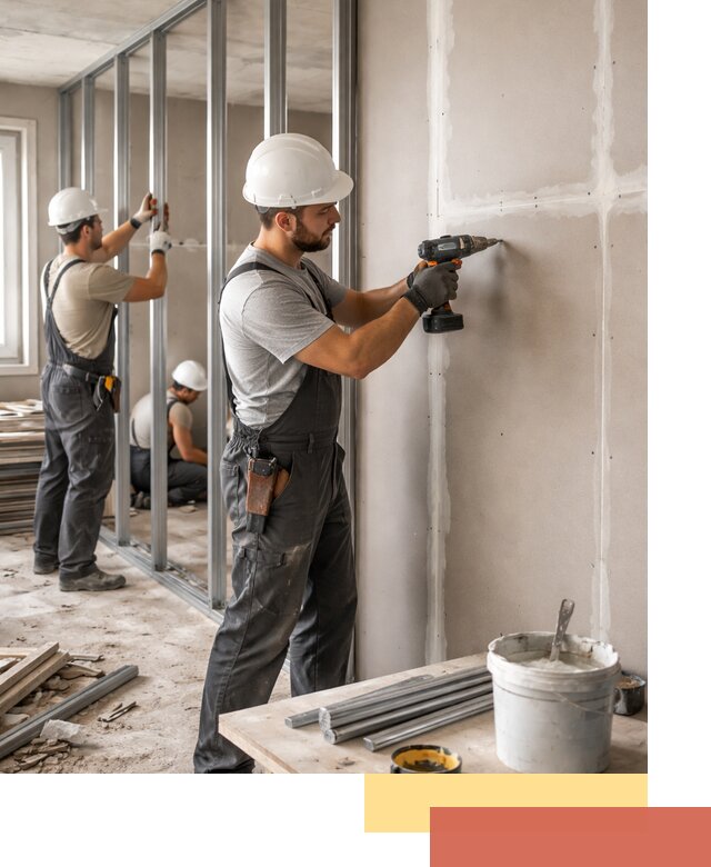 Перегородки из огнестойкого гипсокартона в Шахтах под ключ