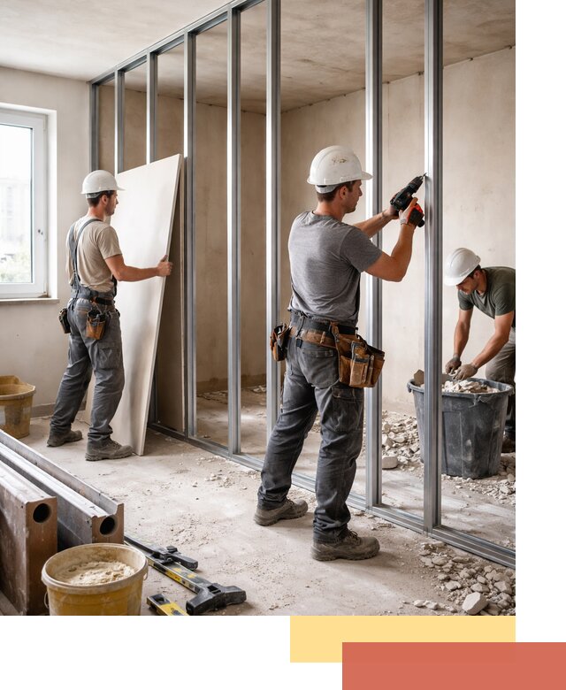 Перенос гипсокартонной перегородки в Шахтах профессионально и быстро