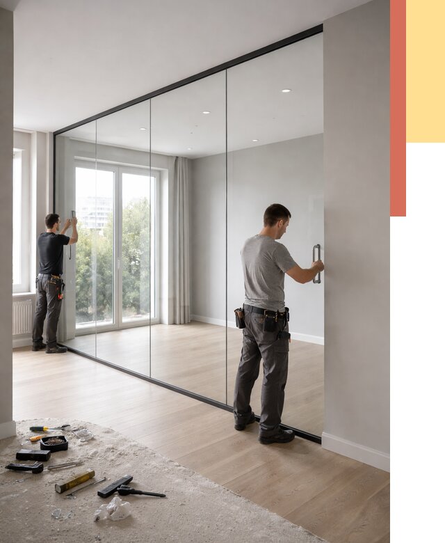 Изготовление стеклянных перегородок в Шахтах от 13403 руб. под ключ | ОТДЕЛОЧНИК-Шхт