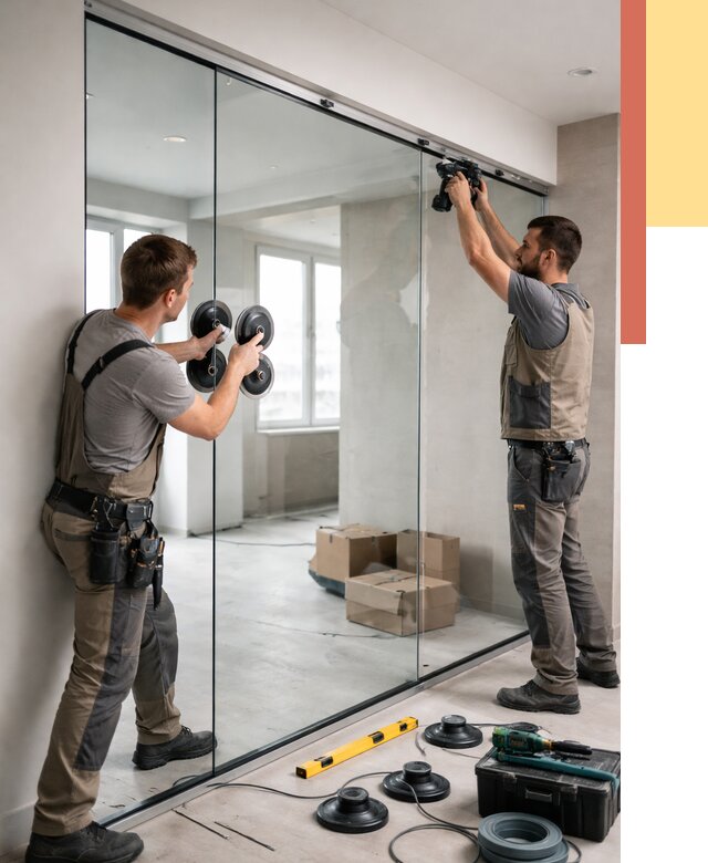 Монтаж стеклянных перегородок в Шахтах от 7054 руб. | ОТДЕЛОЧНИК-Шхт