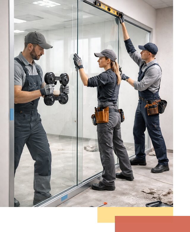 Профессиональный монтаж стеклянных перегородок в Шахтах