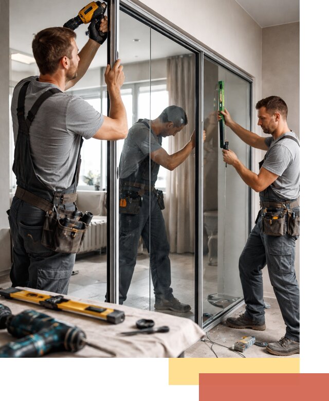 Каркасные стеклянные перегородки под ключ в Шахтах