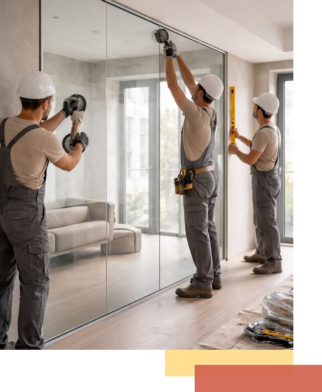 Перегородки из закаленного стекла в Шахтах для офисов и квартир