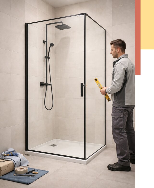 Стеклянные перегородки для душа в Шахтах от 13566 руб. | Монтаж под ключ — ОТДЕЛОЧНИК-Шхт
