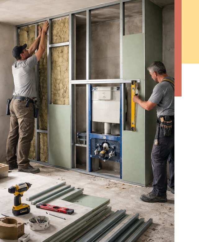 Установка сантехнических перегородок в Шахтах от 9225 руб. | ОТДЕЛОЧНИК-Шхт