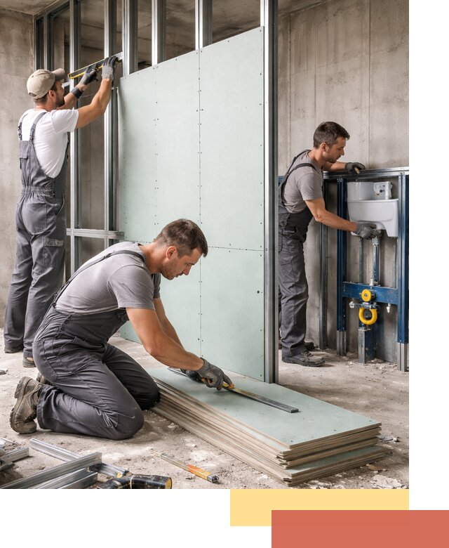 Монтаж и ремонт сантехнических перегородок в Шахтах