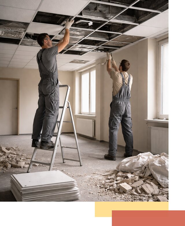 Демонтаж потолков Армстронг профессионально в Шахтах